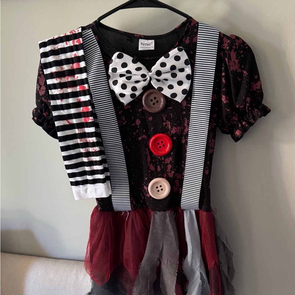 Vintage Clown Costume Child Medium 8-10